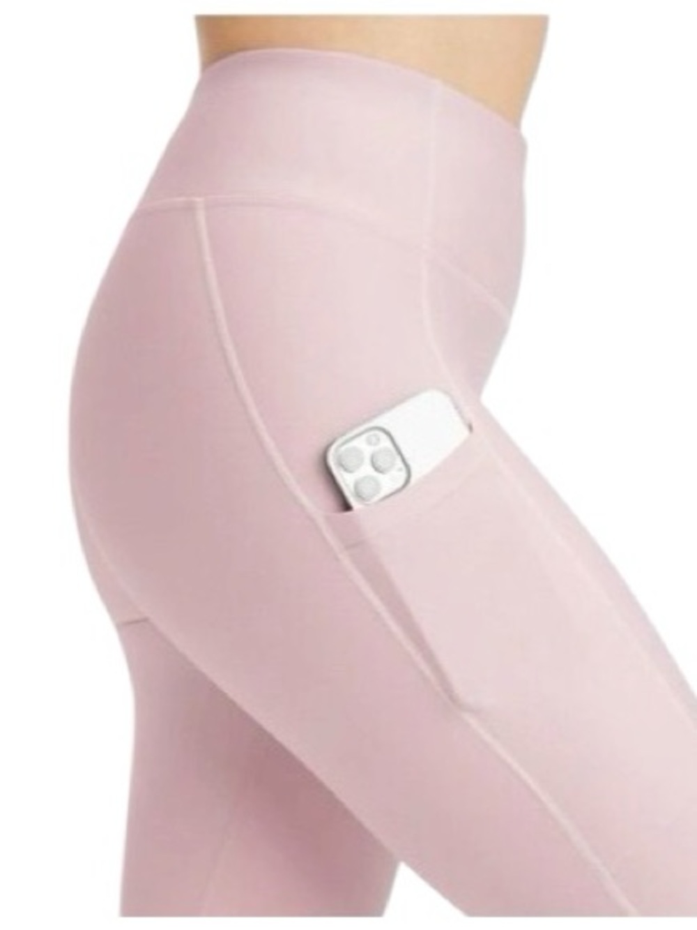 Fabletics Muted-Mauve High-Waist Cold-Weather Multi-Pocket Performance Leggings - Picture 3 of 5